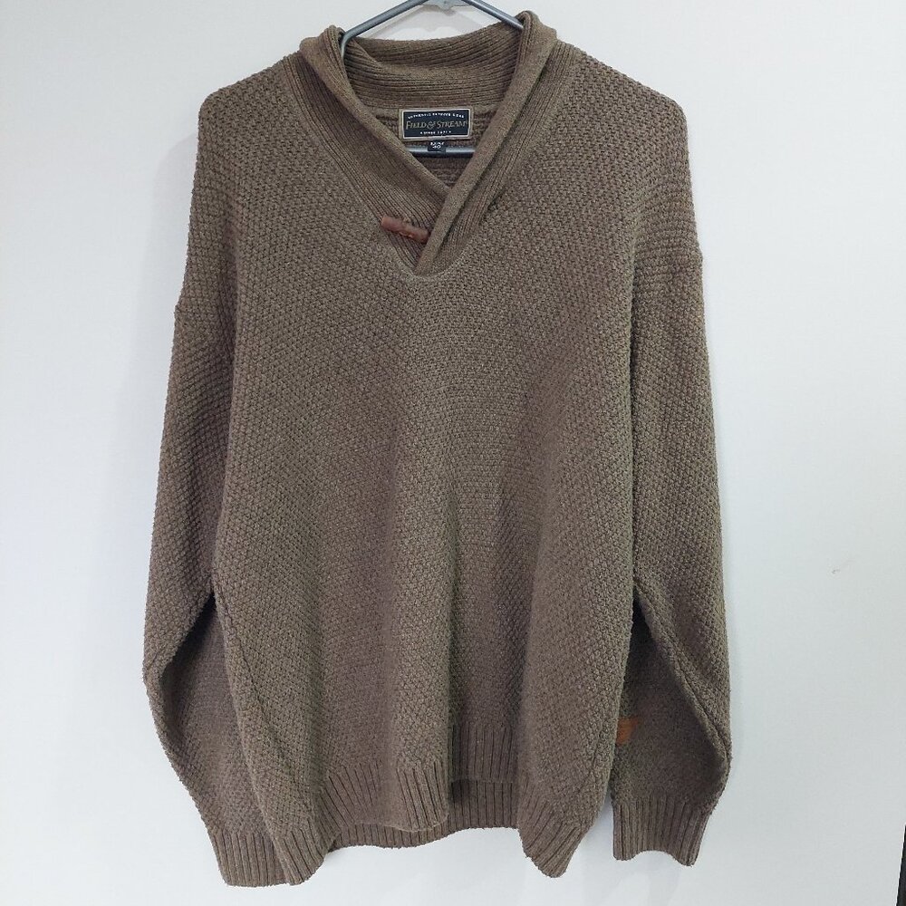 Field & Stream Men's M Knitted Shawl Collar Sweater